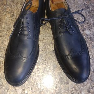 Aston Grey Mens Black Laceup Dress.Wimgtips Shoes Size 10.5